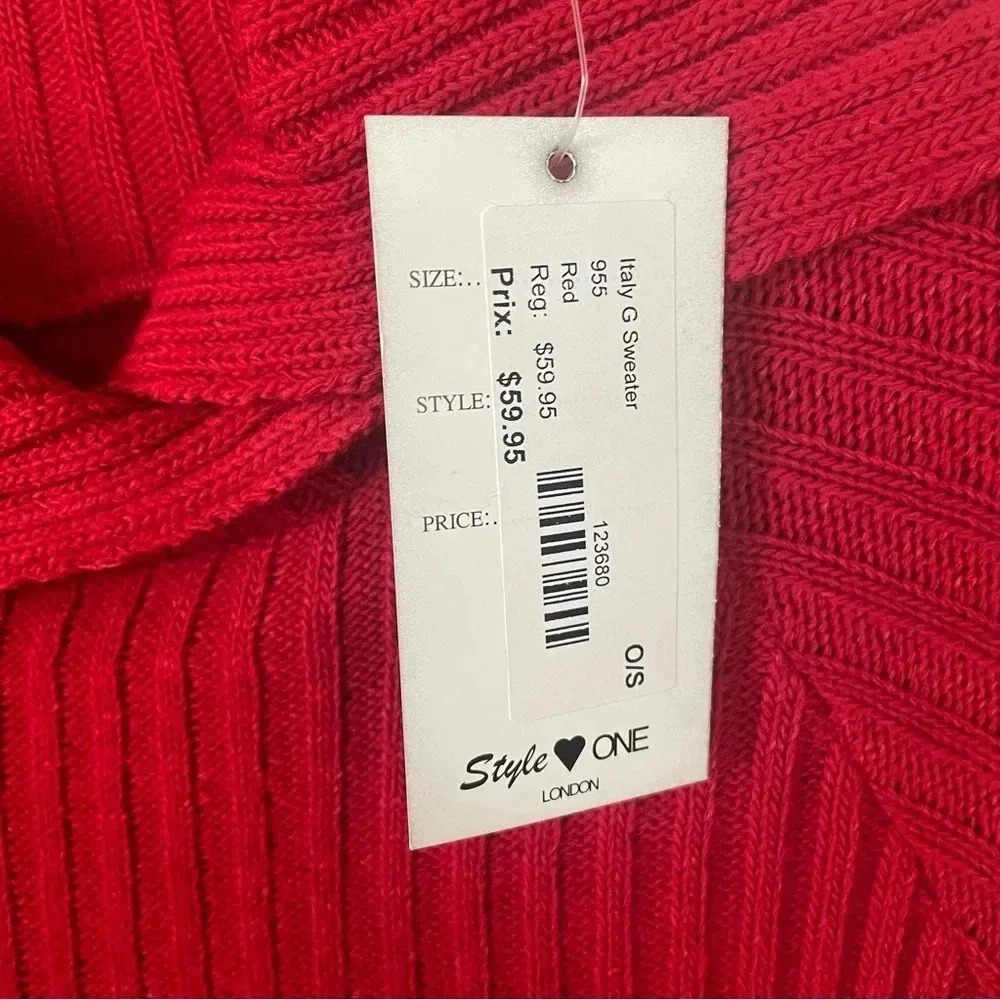 Style One Ribbed Eyelet Sweater - Picture 3 of 9